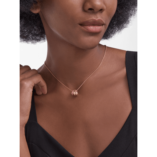 Lunar New Year Special Edition. Serpenti Viper 18 kt rose gold pendant necklace set with rubies on the head. 358888 image 2