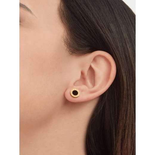 Bvlgari Bvlgari 18 kt yellow gold single stud earring with onyx insert 361649 image 1