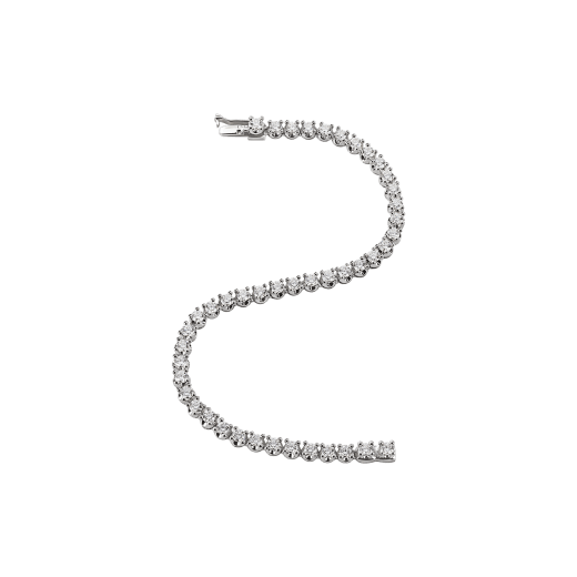 Corona 18 kt white gold tennis bracelet with round brilliant cut diamonds BR850566 image 2