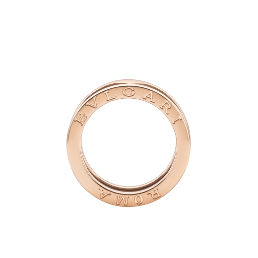 B.zero1 two-band ring in 18 kt rose gold and cermet. B-zero1-2-bands-AN857844 image 2