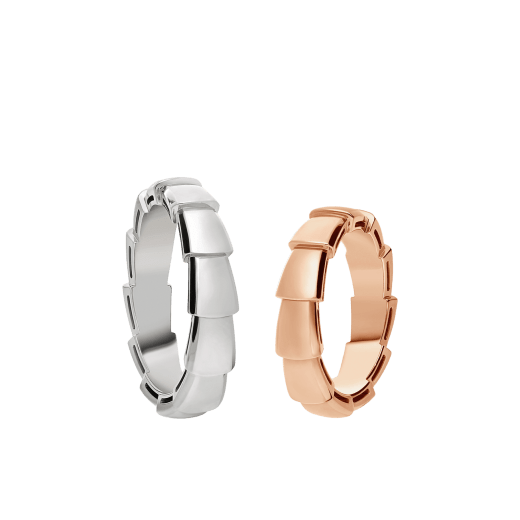 Serpenti Viper wedding band in 18 kt rose gold (6 mm thick) AN859325 image 4