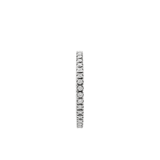 Schmaler Eternity Band Ring aus 18 Karat Weißgold mit runden Diamanten im Brillantschliff AN856362 image 2
