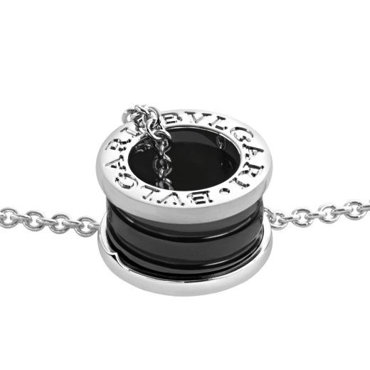 Save the Children necklace with sterling silver and black ceramic circle pendant inspired by B.zero1, and sterling silver chain 349634 image 3