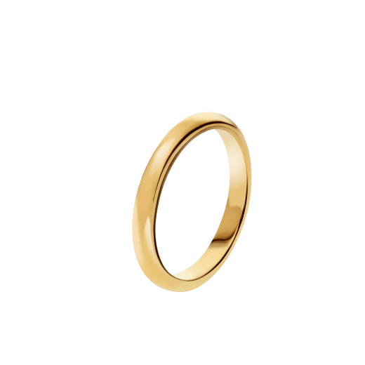 خاتم زواج فيدي من الذهب الأصفر عيار 18 قيراطاً AN214701 image 1