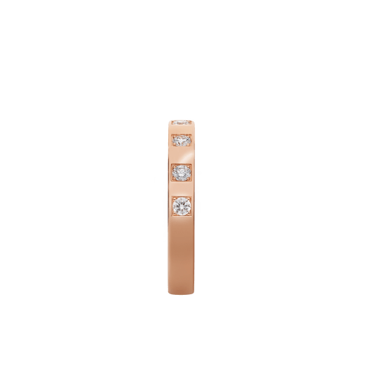 MarryMe 18 kt rose gold wedding band set with five diamonds AN858412 image 2