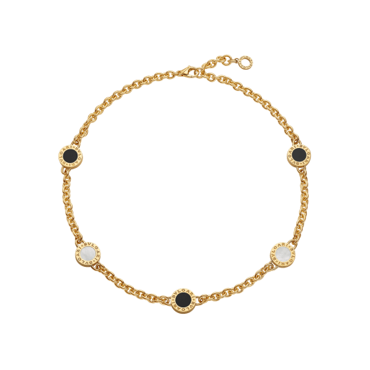 Bvlgari Bvlgari 18 kt yellow gold chain necklace set with mother-of-pearl and onyx elements 361918 image 1