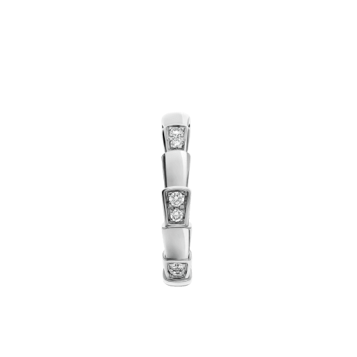 Anello a fascia Serpenti Viper in oro bianco 18 kt con semi-pavé di diamanti. AN857898 image 2