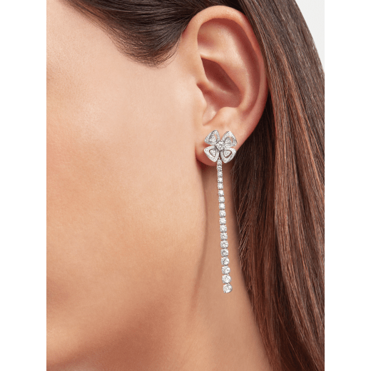 Fiorever 18 kt white gold convertible earrings set with brilliant-cut diamonds (2.81 ct) and pavé diamonds (0.26 ct) 358158 image 1