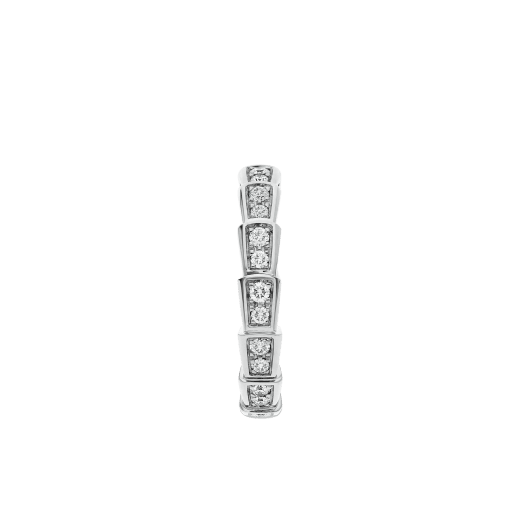 Serpenti wedding band in 18 kt white gold, set with full pavé diamonds. AN856949 image 2