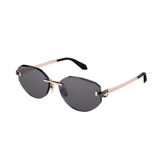 Serpenti Forever oval rimless sunglasses with enamelled snakehead embellishment 904376 image 1