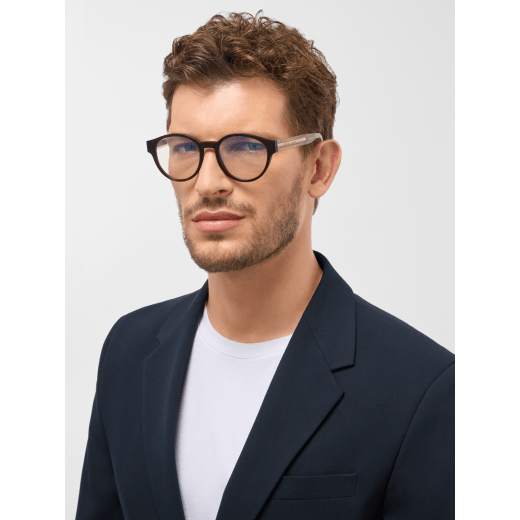 Lunettes de vue Tubogas à monture pantos en acétate avec détail emblématique sur les branches 904368 image 1