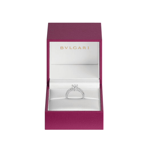 Dedicata a Venezia: 1503 Ring aus Platin mit rundem Diamanten im Brillantschliff und Diamant-Pavé 343367 image 5