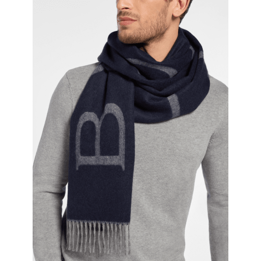 Extreme Logo stole in fine emerald green cashmere. EXTREMELOGO image 2