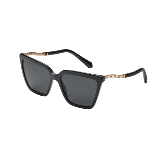 Quadratische Serpenti „Viper“ Sonnenbrille aus Azetat 904209 image 1
