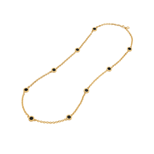 Bvlgari Bvlgari 18 kt yellow gold sautoir set with mother-of-pearl and onyx elements 361965 image 3