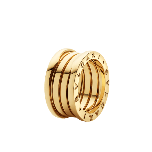 B.zero1 and B.zero1 XXth Anniversary couples' rings in 18 kt yellow gold. A distinctive ring set fusing visionary design with bold charisma. BZERO1-COUPLES-RINGS-5 image 3