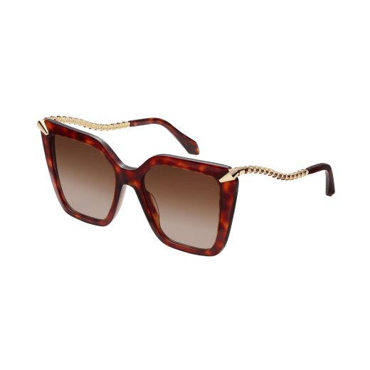 Serpenti Viper butterfly acetate sunglasses with gold-finished temples BV40002I image 1
