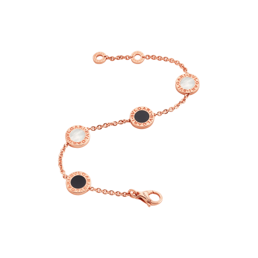 BVLGARI BVLGARI bracelet in 18 kt rose gold set with mother-of-pearl and onyx elements BR857243 image 2