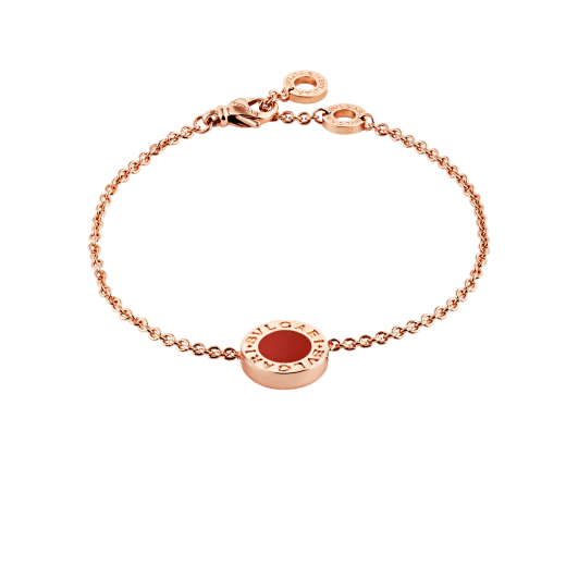 BVLGARI BVLGARI bracelet in 18 kt rose gold set with carnelian and mother-of-pearl round inserts. BR858008 image 1