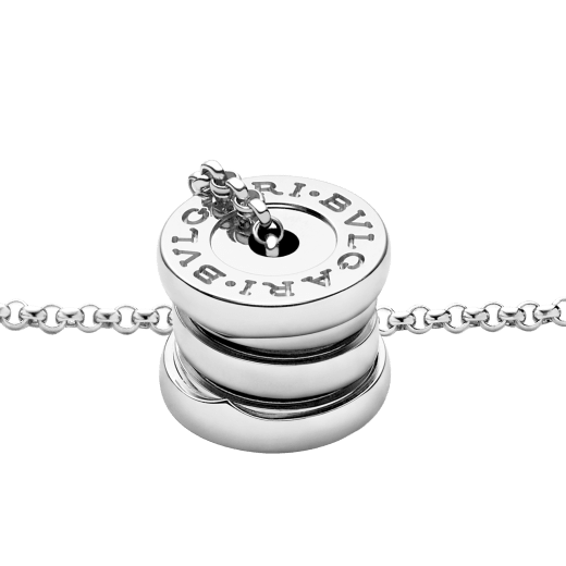 B.zero1 18 kt white gold mini pendant necklace with chain 360310 image 3