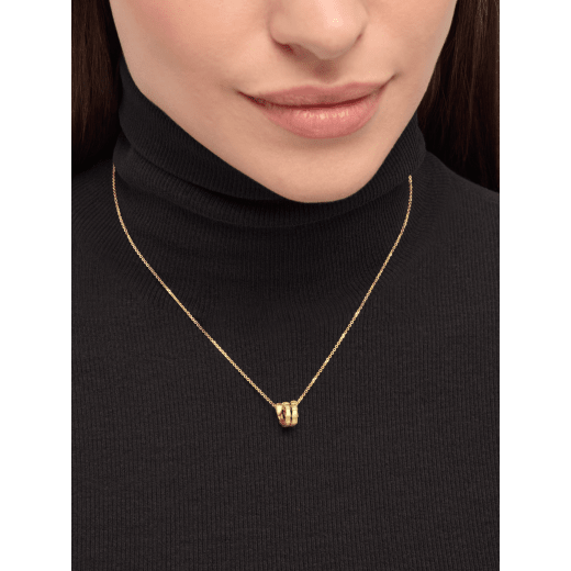 Serpenti Viper 18 kt yellow gold mini pendant necklace 362421 image 1
