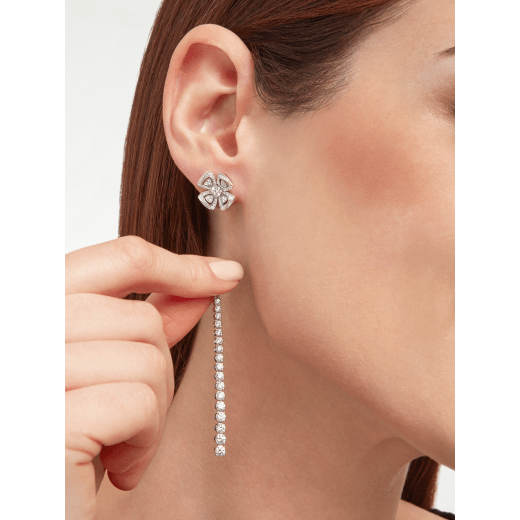 Fiorever 18 kt white gold convertible earrings set with brilliant-cut diamonds (2.81 ct) and pavé diamonds (0.26 ct) 358158 image 6
