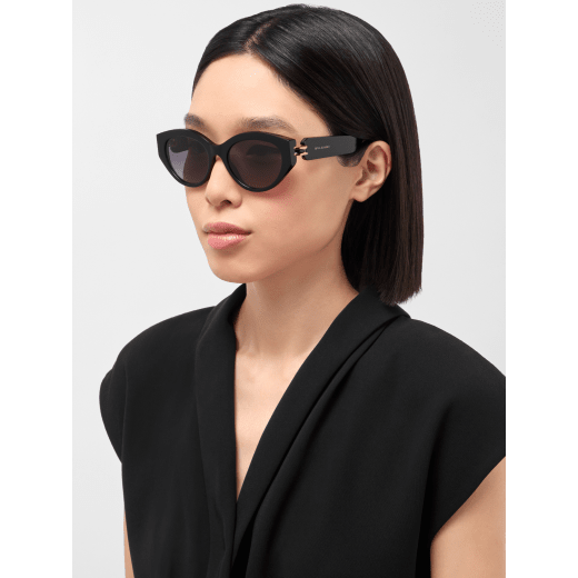 B.zero1 oval acetate sunglasses with iconic embellishment on the temples 904347 image 2