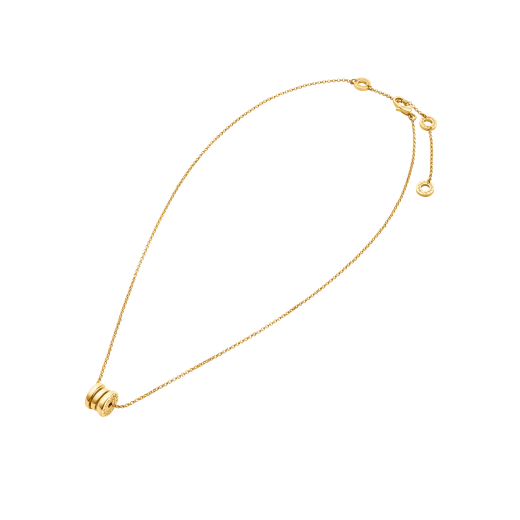 B.zero1 18 kt yellow gold mini pendant necklace with chain 359730 image 2