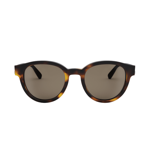 Bvlgari Aluminium round acetate and rubberised sunglasses with aluminium hinge BV40042I image 2