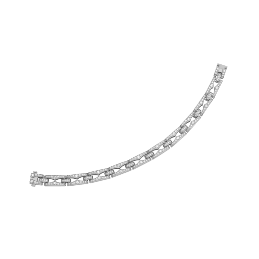 Bracciale B.zero1 Rock Chain in oro bianco 18 kt con pavé di diamanti. BR859199 image 2