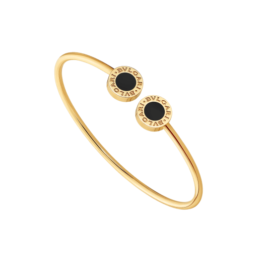 Bvlgari Bvlgari 18 kt yellow gold wire bracelet set with onyx elements BR860572 image 1