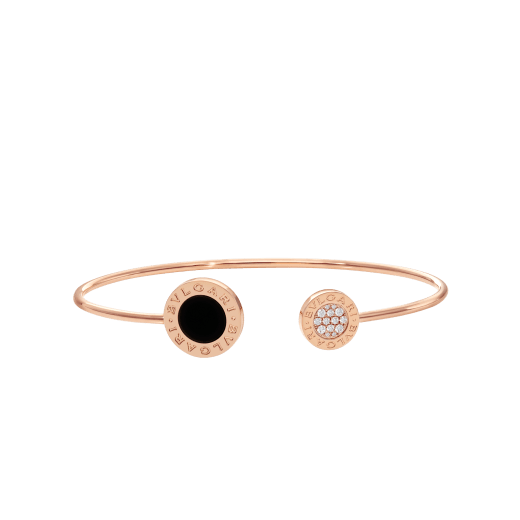 Rose gold BVLGARI BVLGARI Bracelet Blue with 0.1 ct Diamonds,Onyx | Bulgari Official Store