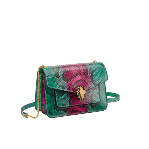 BVLGARI Serpenti Python Crossbody Bag - Jade Green