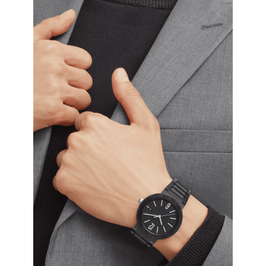 BVLGARI BVLGARI 腕錶，搭載機械機芯，自動上鍊，日期顯示。錶徑 41 公釐，精鋼錶殼，DLC 類鑽碳高耐磨鍍膜處理，黑色漆面錶盤。防水深度 50 公尺。 103540 image 2