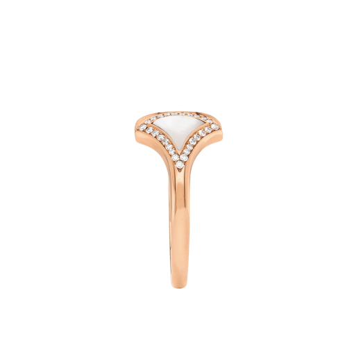 DIVAS' DREAM ring in 18 kt rose gold set with mother-of-pearl elements and pavé diamonds AN859644 image 4