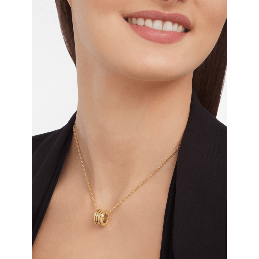B.zero1 18kt yellow gold necklace with a small round 18kt yellow gold pendant 352814 image 4