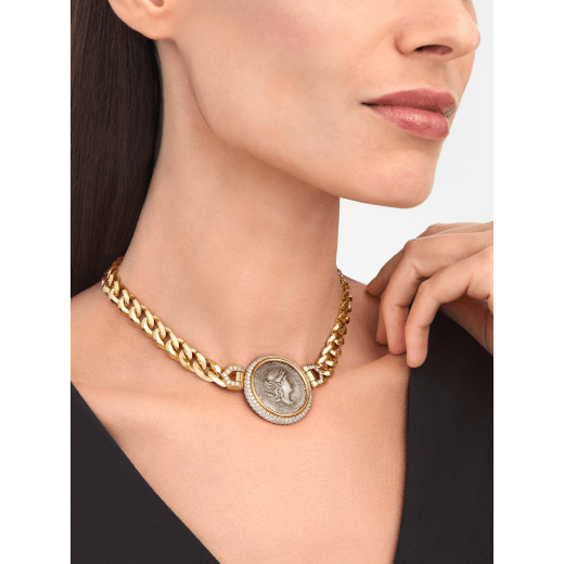 Колье Monete,розовое золото 18 карат, античная серебряная монета CL859316 image 4