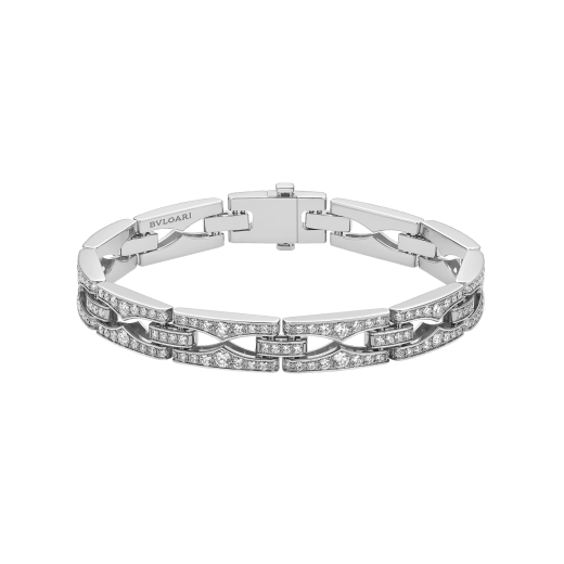 Bracciale B.zero1 Rock Chain in oro bianco 18 kt con pavé di diamanti. BR859199 image 1