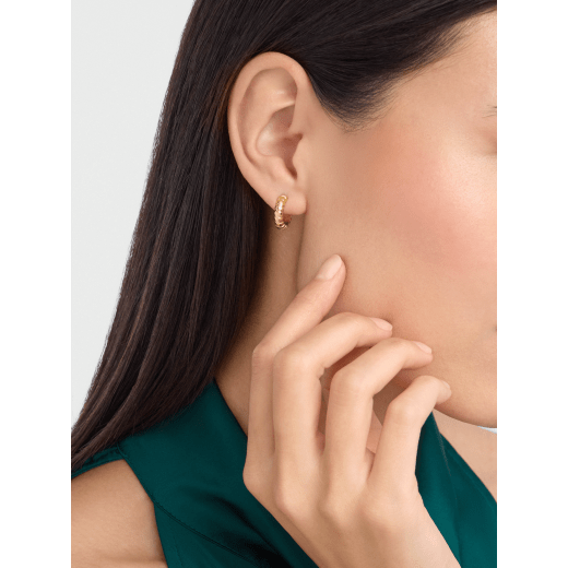 Bvlgari Tubogas 18 kt yellow gold hoop earrings 361991 image 2