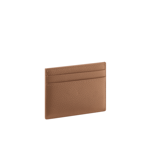 Bvlgari Roma card holder in star rose pink soft drummed calf leather with crystal rose nappa leather lining. Iconic gold-plated brass embellishment engraved with the Bvlgari logo. BVR-CC-HOLDER image 3