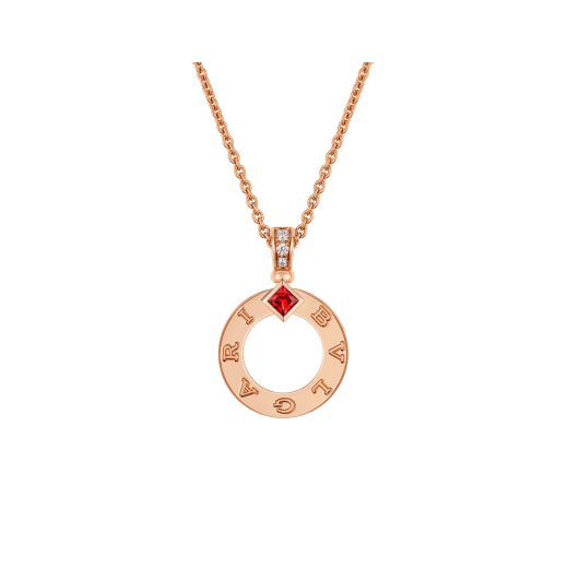 BVLGARI BVLGARI 18 kt rose gold pendant necklace set with a ruby. Lunar New Year Special Edition 361202 image 1
