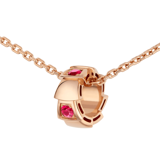 Pendentif Serpenti Viper en or rose 18 K serti de rubis. 360659 image 3