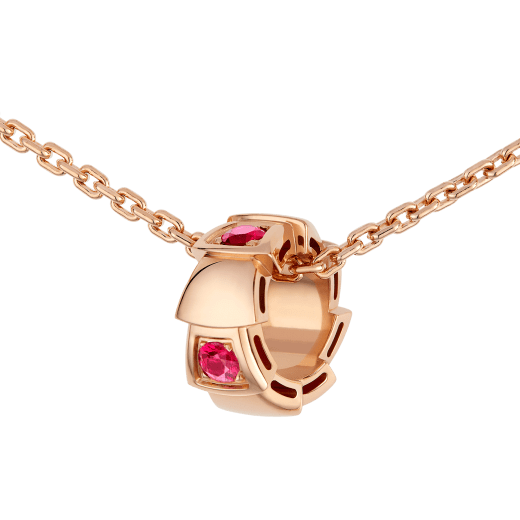 Bulgari Serpenti necklace in 18-carat pink gold and white mother-of-pearl  and diamond high jewelry - JewelryReluxe