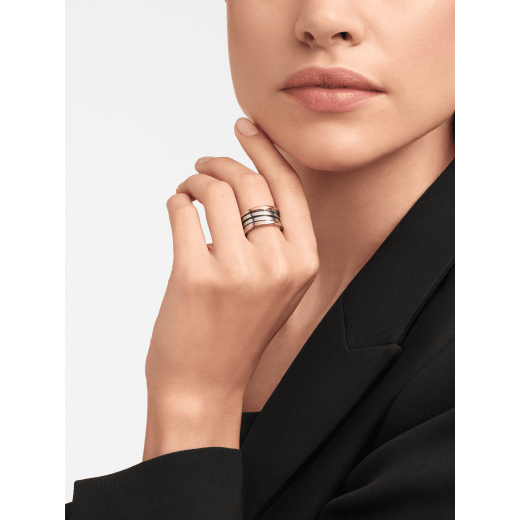 B.zero1 Gold & Steel four-band ring in 18 kt yellow gold and stainless steel AN860830 image 1