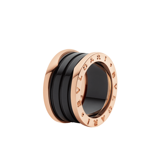  Ring Rose gold,Ceramic Black | Rings | Bulgari Official Store