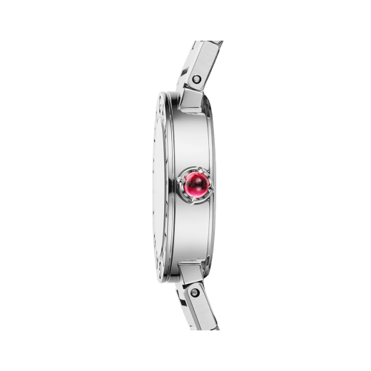 Bvlgari Bvlgari watch in stainless steel case and bracelet, stainless steel bezel engraved with double logo and mother-of-pearl dial 104032 image 3