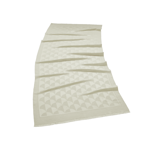 Maxi Calla stole in fine white silk wool. Made of 60% silk and 40% wool. MAXICALLA-ST image 1