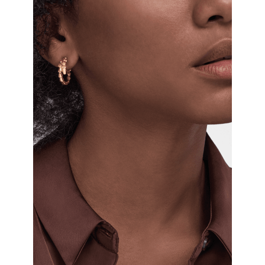 Serpenti Viper 18 kt rose gold earrings 361293 image 1
