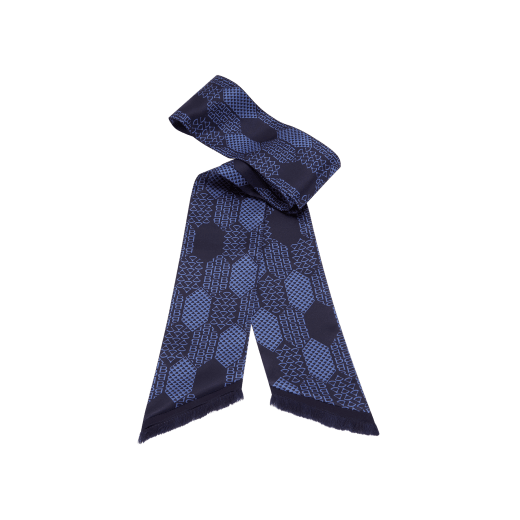 Big Scales shelley for men in fine black printed silk twill. BIGSCALESSHELLEY image 1