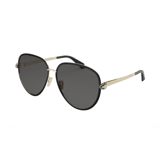 Serpenti Forever pilot metal sunglasses with enamelled snakehead embellishment on the temples 904370 image 1